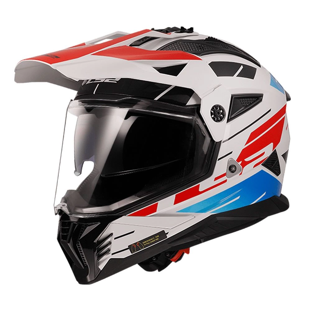 CASCO LS2 MX702 PIONEER II NAMIB BLANCO AZUL ROJO