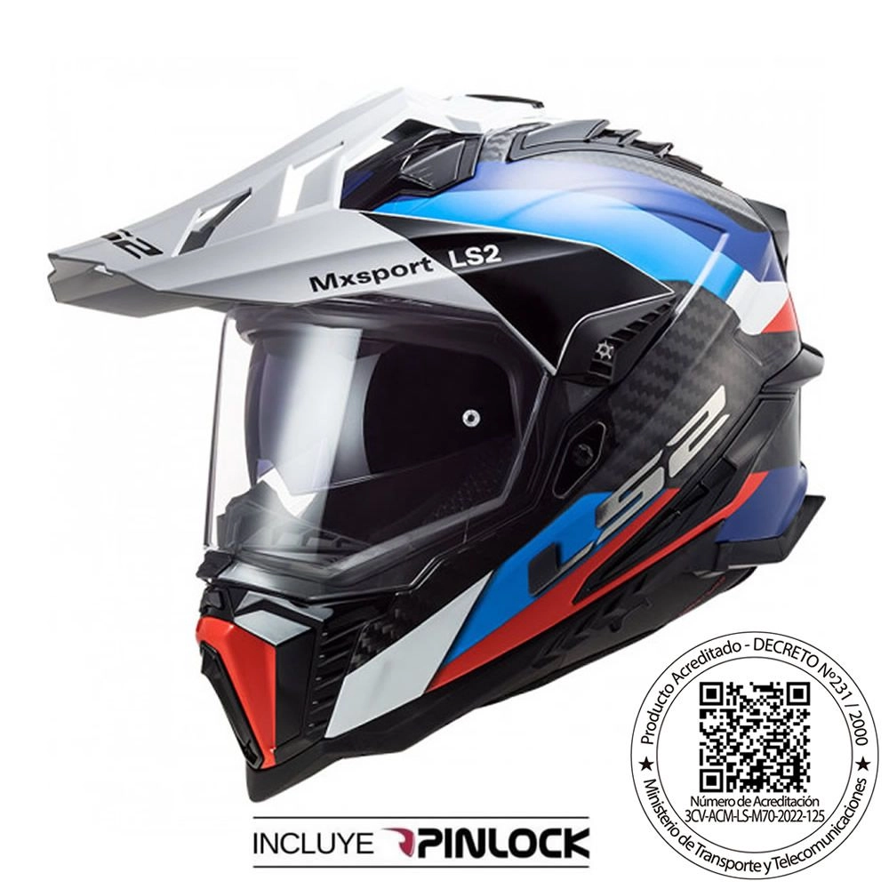 CASCO LS2 MX701C EXPLORER CARBONO FRONTIER NEGRO AZUL