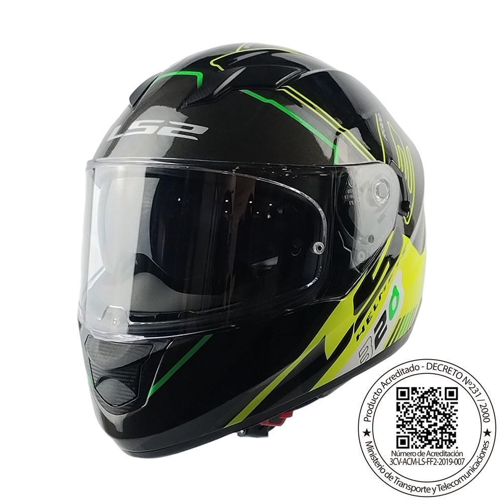 CASCO INTEGRAL LS2 FF320 STREAM EVO SCHE NEGRO AMARILLO