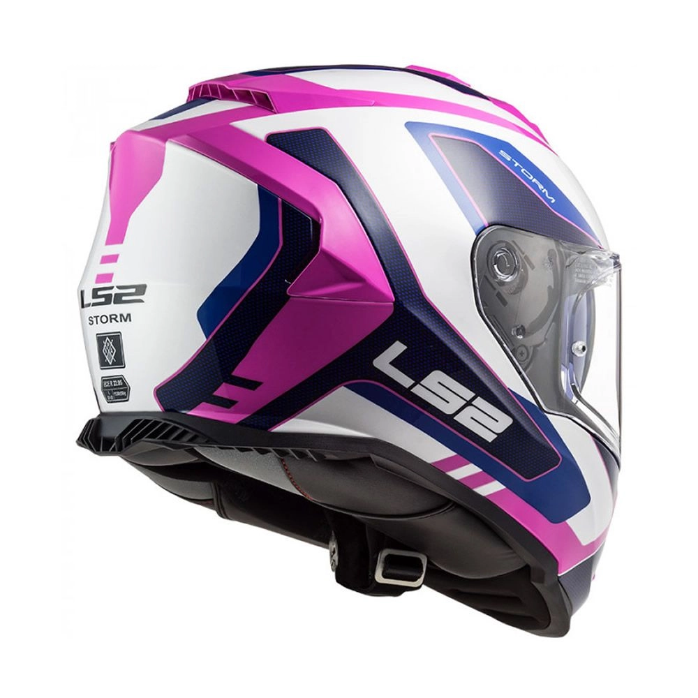 CASCO LS2 FF800 STORM II TECHY BLANCO ROSA - Imagen 4