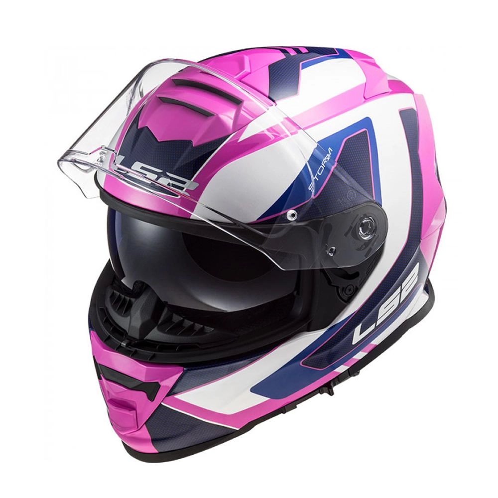 CASCO LS2 FF800 STORM II TECHY BLANCO ROSA - Imagen 2