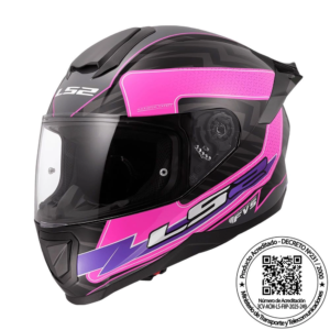 CASCO LS2 FF802 FLASH II ENERGY NEGRO ROSA