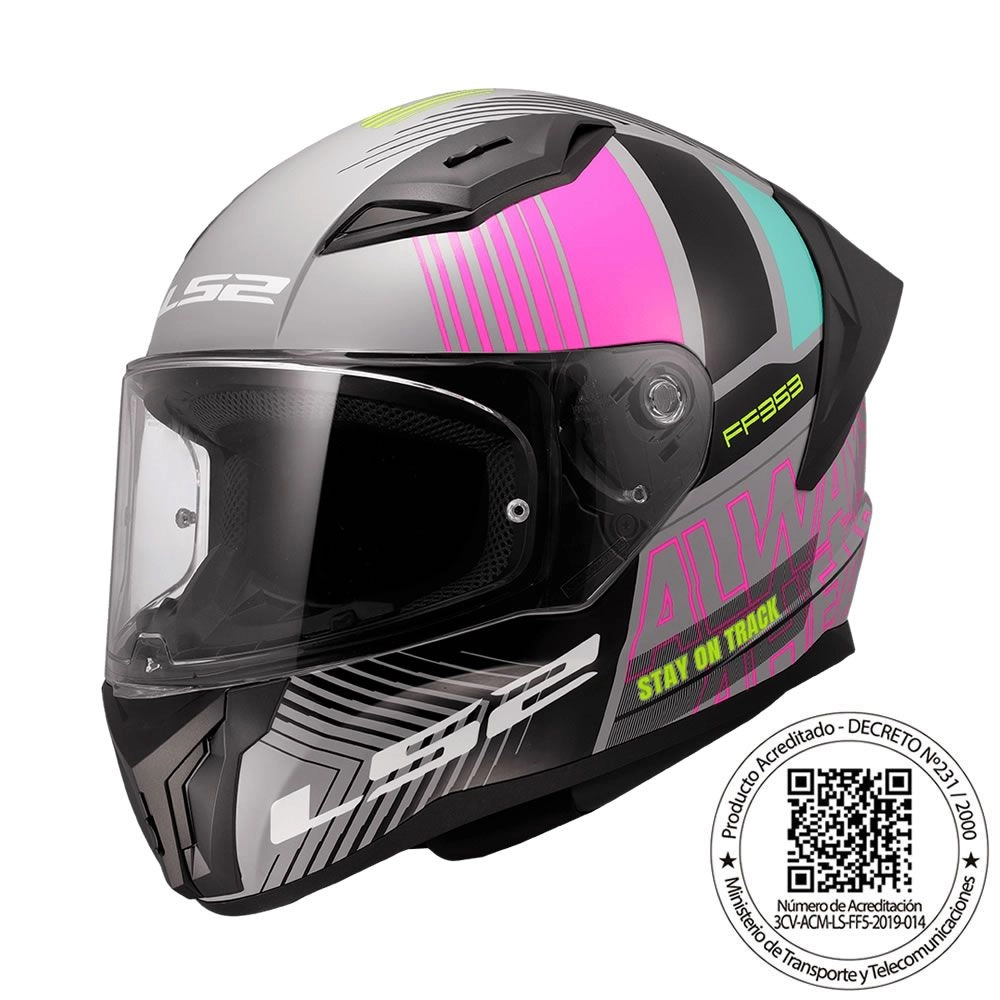 CASCO LS2 FF810 VIGO SHIFT GRIS ROSA