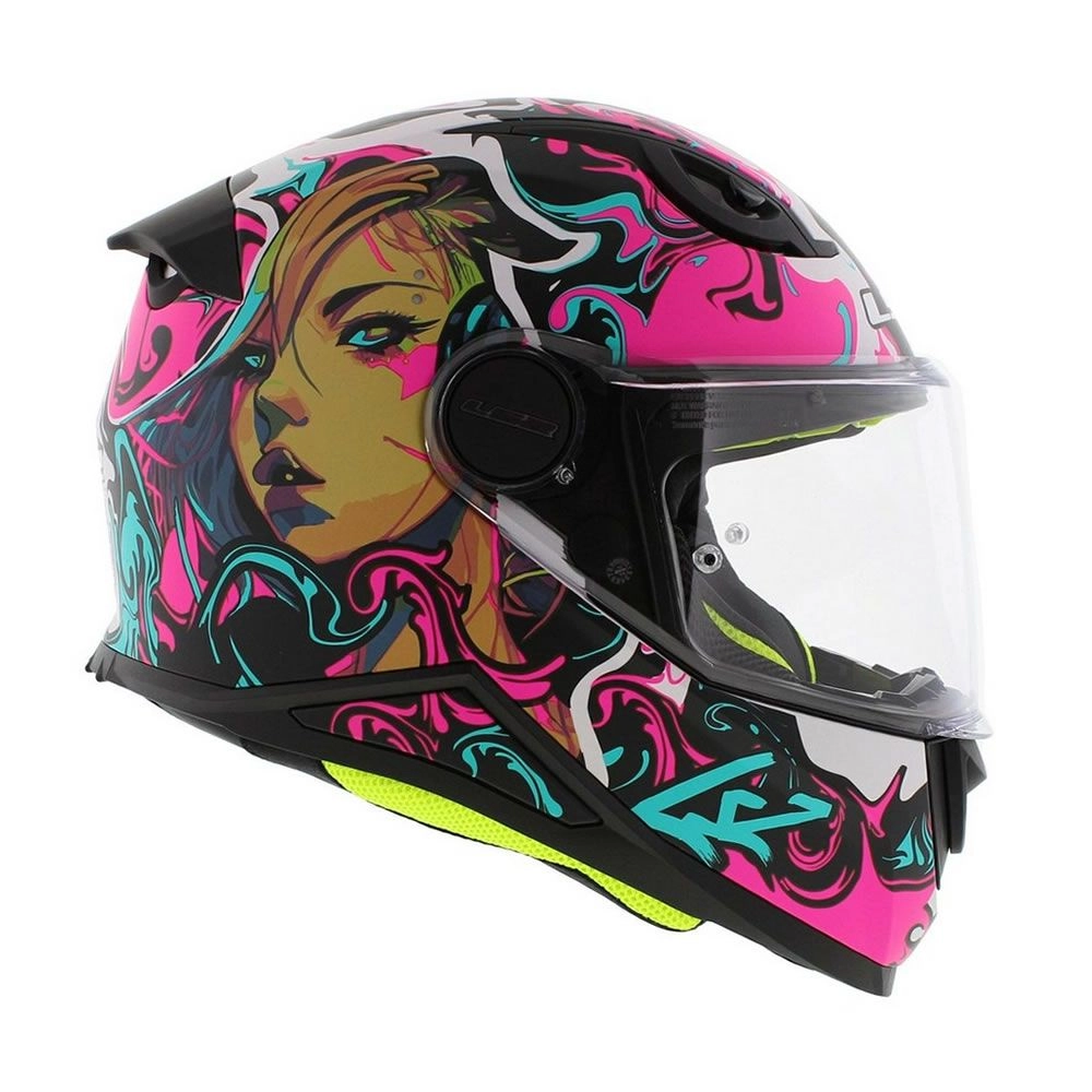 CASCO NIÑO LS2 FF812 KID CYBERG MORADO CELESTE MATTE - Imagen 4