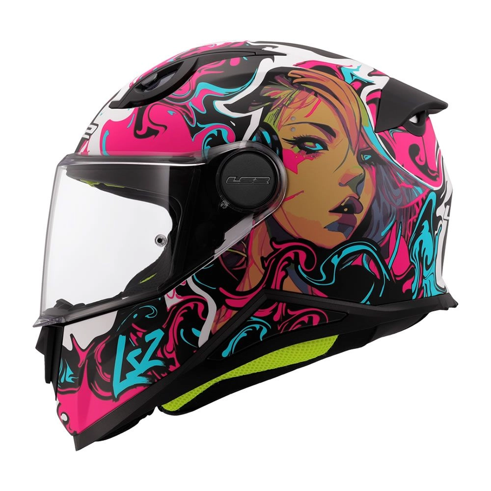 CASCO NIÑO LS2 FF812 KID CYBERG MORADO CELESTE MATTE - Imagen 2