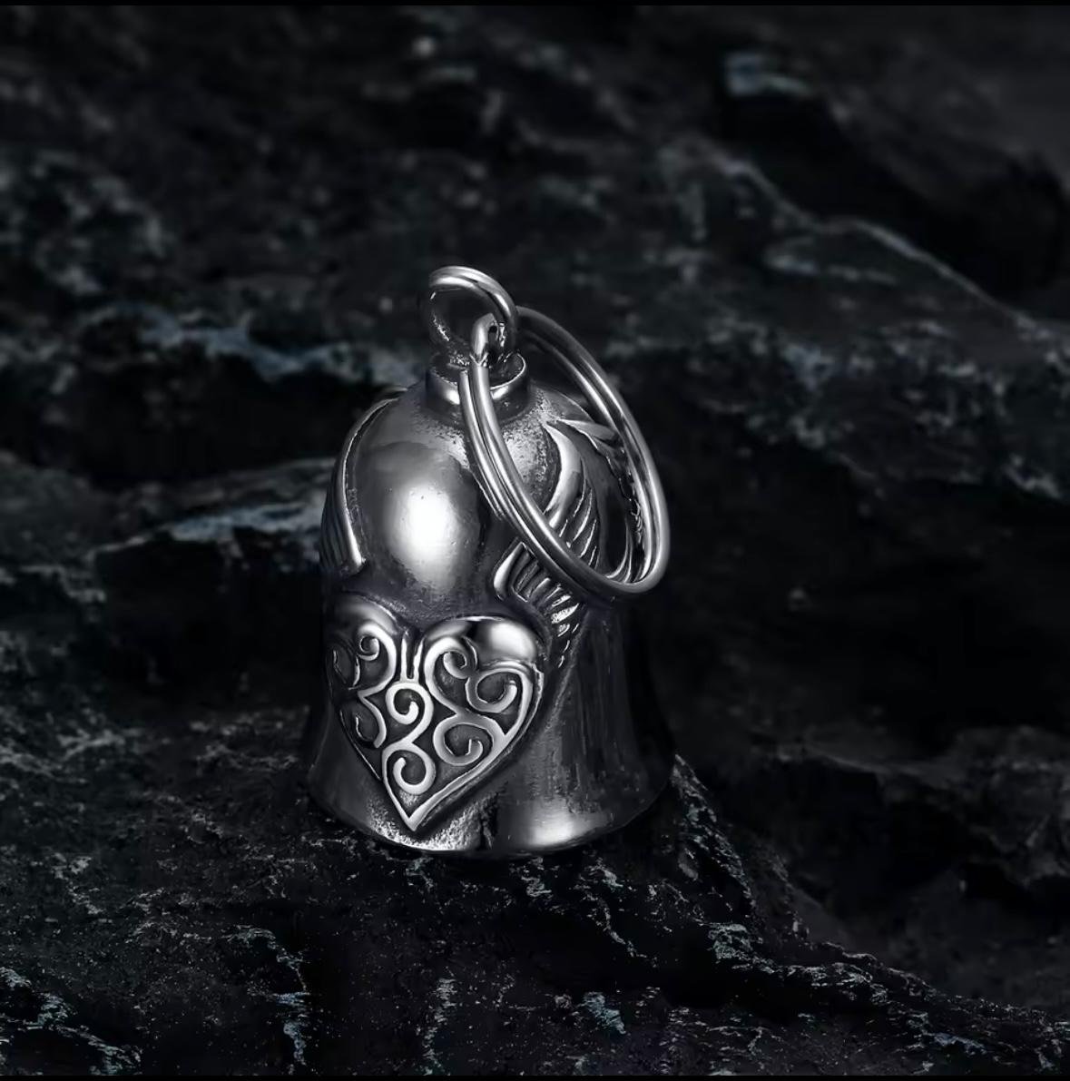 CAMPANA BIKER, AMULETO DE PROTECCION CORAZON - Imagen 3