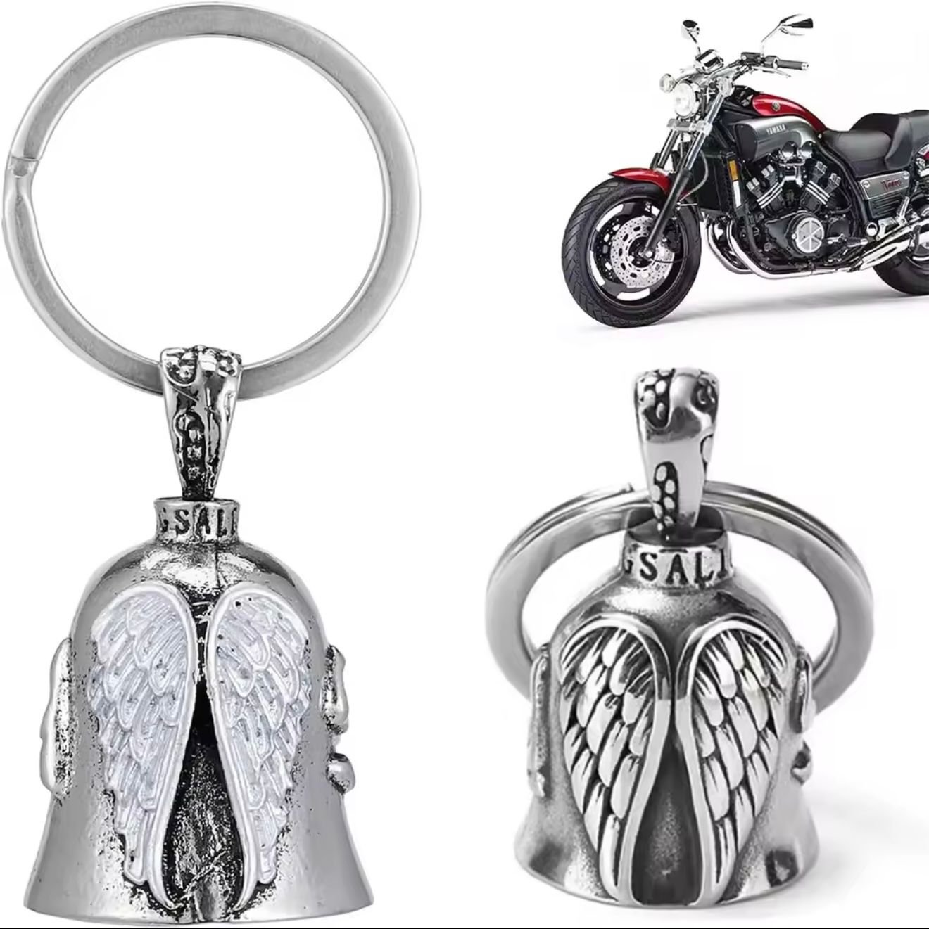 CAMPANA BIKER, AMULETO DE PROTECCION ALAS - Imagen 2