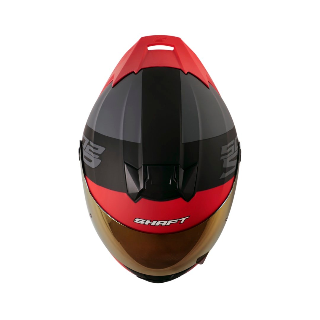 CASCO MOTO SHAFT 502SP SPIKES NEGRO ROJO INTEGRAL - Imagen 2