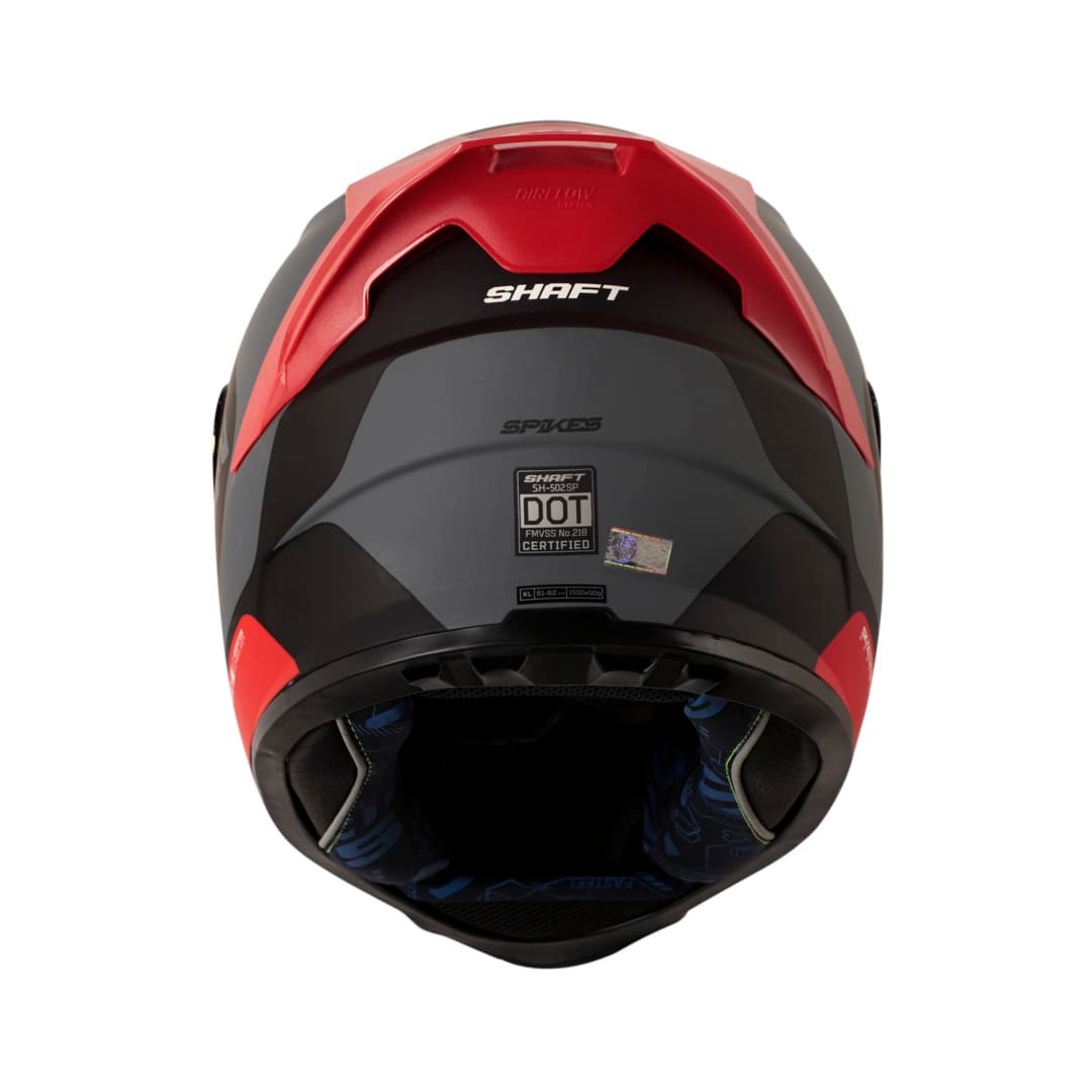 CASCO MOTO SHAFT 502SP SPIKES NEGRO ROJO INTEGRAL - Imagen 3