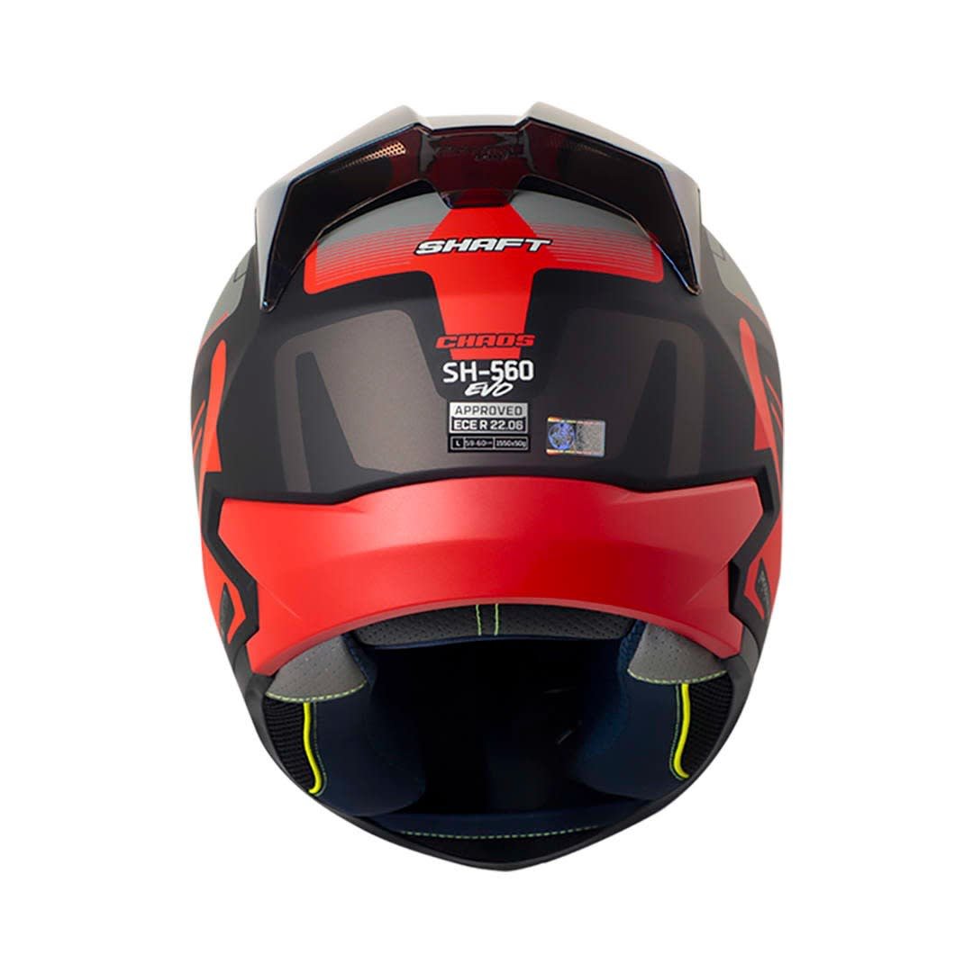 CASCO SHAFT 560 EVO CHAOS NEGRO ROJO INTEGRAL - Imagen 3