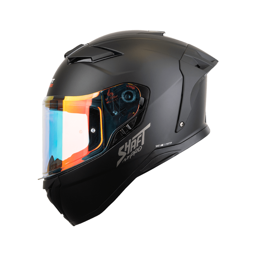 CASCO MOTO SHAFT PRO 606SP SOLID NEGRO N7 ROJO INTEGRAL