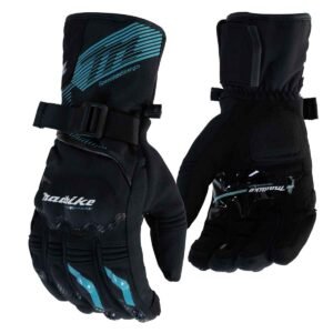 Guantes para moto largos madbike mad65 mujer con protecciones touch invierno