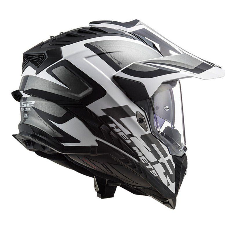 CASCO LS2 MX701 EXPLORER ALTER NEGRO BLANCO MATE - Imagen 2