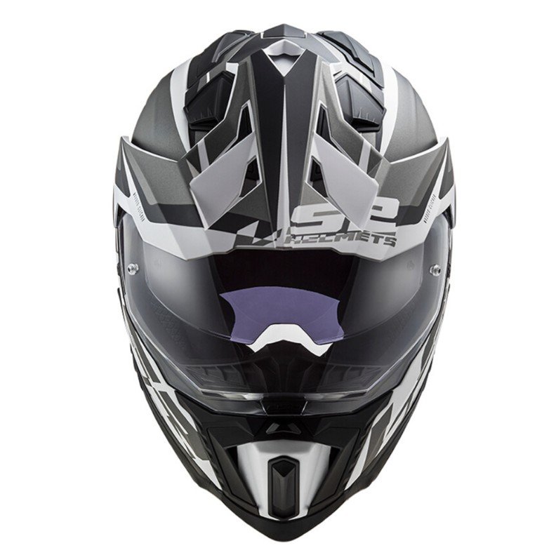 CASCO LS2 MX701 EXPLORER ALTER NEGRO BLANCO MATE - Imagen 3