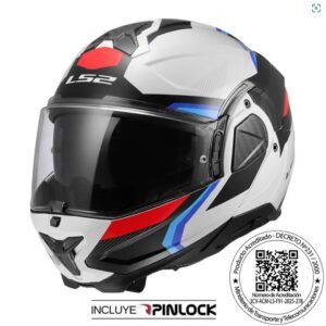 CASCO LS2 FF910 ADVANT II TRIPLE BLANCO AZUL ROJO